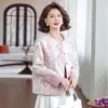 Nuevo abrigo de alta gama estilo chino para mujer, ropa para madre, nuevo modelo de otoño 2026, abrigo elegante y lujoso para mujeres de mediana edad