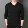 Camiseta de manga larga 2023 para hombre, primavera y otoño, fina, ajustada, casual, camiseta de manga larga para otoño