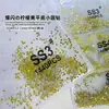 Diamantes Sueltos Ss4 Ab Rhinestones en Forma de Abanico King para Uñas, Rhinestones Super Brillantes en Forma de Abanico, Rhinestones Redondos de Vidrio Iridiscentes Aurora con Base Plana