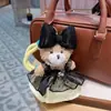 Chaveiro Urso Saia de Gaze Plush Fofo, Chaveiro Boneca Adorável para Carro, Pingente Criativo de Bolsa Laço para Mulheres