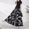 Pantalones Culotte Estampados con Caída, Pantalones Culotte Sueltos Casuales de Nueve Puntos, Pantalones de Pierna Ancha Finos de Moda para el Verano 2025 de Cintura Alta para Pies Grandes