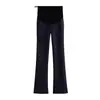 Pantalones de maternidad para otoño y primavera, adecuados para usar en exteriores, soportan el vientre durante el embarazo sin apretarlo, para mujeres embarazadas petite, pantalones de campana de tiburón de invierno