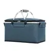 Cesta de Picnic para Exteriores con Tapa, Estuche Térmico Plegable Portátil de Gran Capacidad, Cesta Esencial para Picnic de Primavera