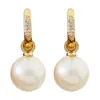Brincos de Pérola Estilo Liu Yifei para Mulheres, Brincos de Luxo Cravejados com Diamantes, Brincos de Design Coreano Nicho Duas Formas de Usar
