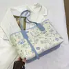 Bolso Tote de Gran Capacidad Estampado Fresco Estilo Nuevo Verano 2025 Simple y Elegante Mochila de Hombro Único para Viajes de Trabajo de Mujer