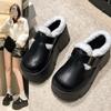 Chinelo Birkenstock de Algodão de Pelúcia Fofo e Doce Estilo Japonês 2024 Novo Diário para Casa Sola Macia Confortável Pelúcia Meio Chinelo