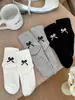 Meias femininas estilo japonês, cor sólida simples preto, branco, cinza com laço, delicadas e femininas, versáteis e fofas, estilo balé, comprimento até a panturrilha