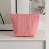 Bolsa de Cosméticos Seersucker, Neceser Portátil, Bolsa de Cosméticos Simple de Moda Rayada, Bolsa de Cosméticos de Mano, Bolso de Mujer