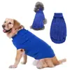 Suministros para mascotas al por mayor: Ropa para perro de color liso y cuello alto, suéteres de punto trenzado para perro mascota de color rojo, suéteres de otoño e invierno para perros