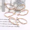 Pétalos de Gota de Agua Facetados Cristal Blanco Natural Bolsita Borde Dorado Colgante Amatista Cristal Rosa Material para Collar Pendientes DIY