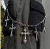 Joyería Transfronteriza Europea y Americana Hip-hop Cruz Grande Baile Metal Múltiples Capas Cadena para Pantalones Jeans Adorno para Cintura
