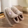 Pantuflas de Algodón para Mujer Invierno Hogar Silenciosas Antideslizantes 2025 Estilo Nuevo Felpa Gruesa Suela Gruesa Cubre Talón Cálidas Pantuflas Hombres Venta al por Mayor