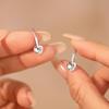 Aretes de Corazón de Plata Esterlina S925 Damila para Mujer, Moda Versátil, Lujo Ligero, Diseño Nicho, Aretes Exquisitos