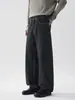 Jeans rectos para hombre estilo 'old money' nuevos, modernos, casuales, versátiles, holgados, de largo hasta el suelo, jeans de pierna ancha fluidos para hombre