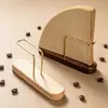 Portafiltros de café transfronterizo, portanapkins de mesa para hotel y restaurante, estante de almacenamiento de filtros de papel en forma de abanico para café de preparación manual