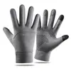 Guantes de invierno para mujer, cálidos y forrados de felpa, adecuados para ciclismo, protección contra el frío y compatibilidad con pantalla táctil; también disponible para hombres, para montar en motocicleta al aire libre en otoño e invierno, proporcionando protección contra las heladas