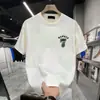 Playera de Manga Corta para Hombre 2025 Nuevo Verano Marca de Moda Americana Trendy Holgada Blanca Versátil Ropa Tops de Manga Corta