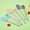 Rascador de silicona resistente a altas temperaturas, juego de brocha para aceite, mango de acero inoxidable, espátula para crema de pastel, herramienta para hornear, para el hogar, en stock