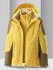 Chaquetas de Primavera, Otoño e Invierno para Hombres y Mujeres, Ropa Gruesa para Exteriores y Montañismo de Pareja Tres en Uno, Chaquetas Gruesas a Prueba de Viento y con Terciopelo