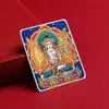 Pintura Thangka Pintada a Mano con Adornos Dorados de las Vidas Pasadas y Presentes de Zaki Lam, Presentando los Ocho Zorros Guardianes, Diseñada Específicamente para Núcleos de Pintura Thangka Pintados a Mano