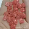 Cuentas sueltas de jade al por mayor, cuentas de cristal de fresa helada, cuentas de calabaza sueltas, accesorios para joyería diy de cuarzo, roca, jade, jade al por mayor