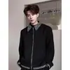 Chaqueta cruzada para hombre estilo inspirado en Chanel para primavera y otoño, abrigo casual retro vintage americano holgado, elegante estilo old money