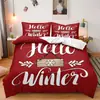Temu Juego de Cama Navideño de Tres Piezas Enano Navideño Anciano Decoración del Hogar Juego de Cama de Tres Piezas Se Puede Enviar Jit
