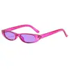 Gafas de Sol con Montura Pequeña Estilo Ojo de Gato de Personalidad Moda Europea y Americana para Mujer, Nuevas Gafas de Sol de Montura Estrecha Transfronterizas Estilo Chica Popular Color Caramelo con Protección Solar