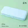 Caja de Papelería Multifuncional Simple, Estuche de Plástico Macarrón, Caja de Almacenamiento con Tapa abatible, Caja para Bolígrafos, Caja de Regalo, Pequeño Regalo de Negocios