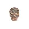Broche de Halloween Tendencia de Moda Europea y Americana Broche de Calavera con Diamantes Pin para Cuello de Camisa