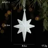 Decorações de Natal Gangheng, suprimentos para arranjo de cena da série branca brilhante, porta-guirlanda de cipó, pingente de loja, enfeite pendente