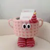Monstruo Pequeño Peluche Cubo para Snacks y Abrazos Muñeco de Dibujos Animados para Niños Cubo para Abrazos Ramo de Snacks Bolsa de Regalo Cubo