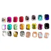[Pedido Mínimo de 100 Piezas] Diamantes para Uñas, Tiras Largas, Cuadrados Rectangulares, Base Plana Adornos DIY para Uñas, Coloridos
