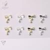 Joias de Liga para Nail Art Japonesa Laço Dourado Champagne Diamante Branco Broca de Unha para Fototerapia Rebite Acessórios de Metal