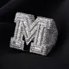 Anillos con Letras Hip-Hop Europeos y Americanos Transfronterizos Llenos de Diamantes y Anillos de Circonita Accesorios para Llevar Joyería de Alta Gama de Moda Venta al por Mayor