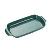 Plato de plástico engrosado con dos asas, plato para rollos de fideos de arroz, plato para dumplings, plato de frutas para sala de estar del hogar, plato para guarniciones de mesa de comedor, plato para snacks