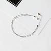 Galaxia Brillante ~ Pulsera de Frijoles de Aliento de Bebé de Plata Esterlina S925 Joyería Brillante Diseño de Alta Gama para Mujer Tendencia Ins