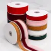 Fita de veludo flocado colorida de face única, material DIY feito à mão para decoração de presentes de Natal e confecção de laços