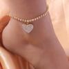 Europa y Estados Unidos Tobillera de Amor de Diamantes Completos Transfronteriza Tobillera de Corazón de Diamante Brillante Todo Partido Personalizada Joyería de Moda para la Playa