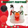 Muñeco de Nieve Hoguera Combinación Navidad LED Inflable Festivo Transfronterizo Patio Festivo Inflable Poliéster Decoración