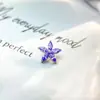 Brincos de Flor de Cinco Pétalas Marquise em Liga de Titânio F136 Piercing Labial de Titânio G23 com Rosca Interna Piercing de Língua Joias Corporais