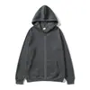 Comércio Exterior Europeu e Americano Masculino e Feminino Mesmo Estilo Cardigã com Zíper Moletom com Capuz Cor Pura Roupa Esportiva Outono e Inverno Lã Solto Top