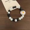 2023 nuevo estilo muñeco de nieve de esmalte artificial Hombre Panqueque Árbol de Navidad dulce lindo todo-partido pulsera de cuentas roja verde