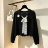 Suéter Elegante de Punto con Mangas Largas Irregulares Estilo Coreano para Mujer 2026 Otoño Nuevo Estilo Adelgazante Bodycon Capa Base Top