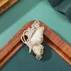 Brocado de Canción Mariposa de Ala Única Bordado de Doble Cara Colgante DIY Bolso Portátil Llavero Colgante Accesorios de Joyería Venta al por Mayor