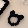 Faixa de cabelo com laço de veludo preto estilo francês retrô Corda de cabelo estilo Chanel Corda de cabelo nova outono e inverno Acessórios de cabelo