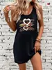 Colección 2026 transfronteriza europea y americana de Amazon y AliExpress: vestido sin mangas con estampado de corazón