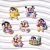 Accesorios y decoraciones de resina DIY lindos de dibujos animados de Shin-chan, pasadores para el cabello hechos a mano con pegamento de crema, fundas para teléfono, decoraciones para hebillas de zapatos