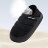 Pantuflas de Algodón para Hombre, Pantuflas de Interior Gruesas Forradas de Felpa para Otoño e Invierno, Pantuflas Cálidas de Suela Suave para el Hogar, Pantuflas Antideslizantes de Invierno para Pareja