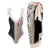2023 Novo europeu e americano francês retrô impresso uma peça maiô feminino Hot Spring Holiday vestido de praia barriga cobrindo Slim Swimwear
